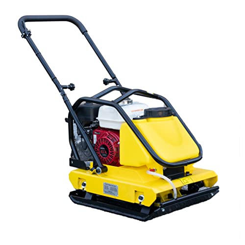 CORMAC C95TH Plate Compactor, Tamper Gasoline Engine GX160 @ 5.5Hp for Ground, Gravel, Asphalt,Includes Water Tank and Wheels kit