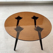 Pealihuy Transparent Black Brown, Outdoor Patio Round Glass Table Top 40cm 50cm 60cm 80cm Tempered Glass Table Top with Rounded Edge, for Kitchen Dining Tables Or Coffee Table(80cm(32 in))