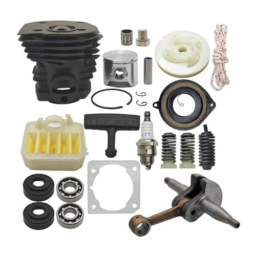 ZSYUSGCJ 44mm Cylinder Piston Kit Fit for 340 345 350 Crankshaft Buffer Chainsaw Replacement Parts