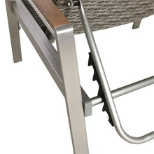 Noble House Oxton Outdoor Wicker and Aluminum Chaise Lounge Set of 4 Grey