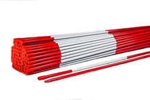4ft Pro Snow Stakes - 48" x 5/16" Driveway Markers, Pointed Tip, Hy Viz Reflective Tape, Armor Cap (Choose Color/Quantity) (570, Red)