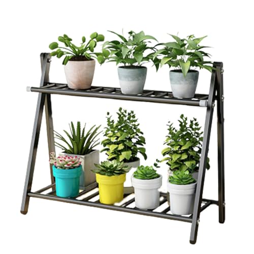 Plant Stand Indoor 2/3 Tier Metal Outdoor Tiered Stands Shelf For Multiple Plants Potted Ladder Simple Plant Display Rack Durable Plant Storage Rack Modern Flower Rack For Window Garden Balcony