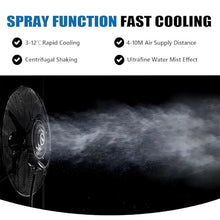 Outdoor Misting Fan, 3-Speed Waterproof Wall Mount Oscillating Fan for Patio Cooling, with 15L Water Tank & Automatic Filling, Adjustable Mist for Patio, Deck, Garage,81cm/31.9in