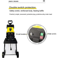Qiokoith Wood Chipper Shredder for Garden, 2500W Electric Mulcher Overload Protection, for Lawn Use