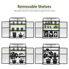 Macrout Cold Frame Greenhouse, Wooden Cabinet with Shelves 1344 (Dark Grey)