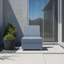 FDP Outdoor Modular Club Chair Featuring Sunbrella Fabric - Weather-Resistant, Fade-Resistant, Assembled Patio Furniture with Cover Included for Backyard, Poolside Seating - Canvas Haze