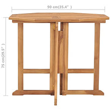 Foknhdi Folding Teak Dining Table 35.4 x 35.4 in, Compact Foldable Patio Table Solid Brown Square Small Outdoor Indoor Card Craft Camping Tables for Up to 4 People