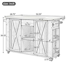 YATON 52" Outdoor Kitchen Island Grill Cart with Stainless Steel Foldable Top, Rolling BBQ Prep Table with Storage Cabinet, Drawer, Spice Racks & Lockable Wheels for Patio Backyard Cooking,Gray