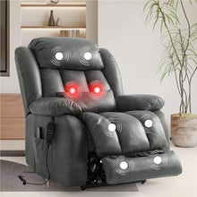 UOPYNE Dual Motor Power Lift Recliner with Massage Heat, Gray