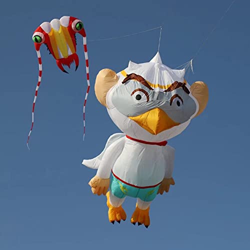 Yingfeida Solid Soft Inflatable Flying Bird Monster Kite Pendant White