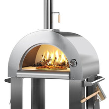 KoolMore Outdoor Kitchen Series Modular Kitchen with a Wood fire Pizza Oven, 3 Drawer Cabinet, Sink, 30 in. BBQ Grill and Cabinet in Stainless-Steel (KM-OKSKIT-CONFIG102)
