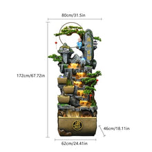Outdoor Water Fountain Floor Standing Water Fountain with Rockery and Feng Shui Ball Decorative Fountain for Living Room, Modern Resin Water Fountain for Home and Garden Decoration Outdoor Fountain
