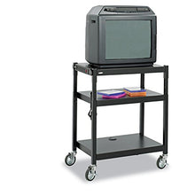 Safco Products Height Cart in Black Finish 8932BL 27.25 by 18.25 by 28.5 to 36.5-Inch