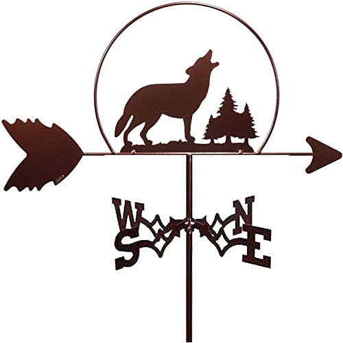 Animals Weather Vane Farm Scene Vintage Weathervane Hollow-Carved Design Wind Direction Indicator Practical Professionnel Measuring Tool Easy to Assemble A 35X50CM (B 35X50CM) (E 35X50CM)