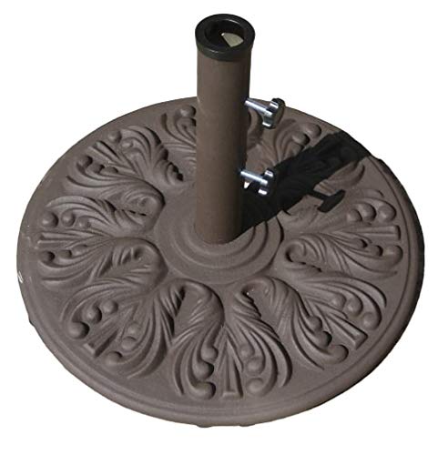 Galtech Cast Iron Standing Umbrella with Base, Large Patio Umbrella Bases, Adjustable Stem Heights, 24-Inch Diameter, Rust-Resistant for Outdoor Spaces - Black (Umb Base Antique Bronze [75-LBS])