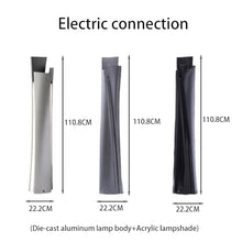 XMKJC LED Outdoor Bollard Light Electric Pathway Lamp Modern Landscape Ground Light for Garden Yard Patio Walkway Driveway Courtyard Park Villa Path Decorative Lighting Aluminum Acrylic(Black)