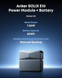 Anker SOLIX E10, 6kWh-90kWh, 7.6kW Output, 9kW Solar