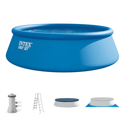 INTEX Easy Set 15 ft x 48in Inflatable Ring Above Ground Pool Set w/Pump