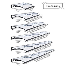WQPMRMG Patio Porch Awning, Rain Cover for Windows & Entry Doors, Quick Drainage Gutter Design, Curved Structure (150cm/59 x 120cm/4') - Weather Protection Solution