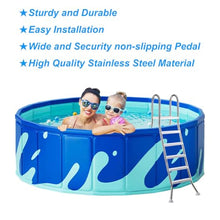 errzom 550 Lbs Above Ground Pool Ladder, 33/43/53/63" Heavy Duty Double-Sided Pool Ladder,2/3/4/5 Steps Swimming Pool Ladder, 304 Stainless Steel Anti-Slip Ladder for Indoor/Outdoor Pools,63 inch