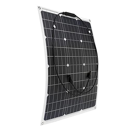 150W/300W Solar Panel 18V Semi-Flexible Monocrystalline Solar Cell DIY Cable Waterproof Outdoor Car RV Rechargeable Power System (150w) (150w)