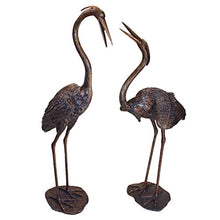 Design Toscano Heron Cast Bronze Garden Statue Set Full Color