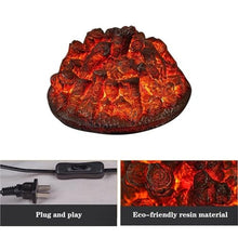Decorative Fireplace Fireplace with Simulated Charcoal Flame Design, Round Stove Decoration(Small)