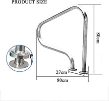 BSNANCA Pool Handrails 31.5x31.5 inches 304 Stainless Steel Handrail Pool Railing 304 Stainless Steel Safety Products for Inground Pool, 2 Packs (1mm) ()