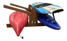 Log Kayak Rack Double Sided Freestanding Recycled Poly Kayak Rack Nutmeg Brown