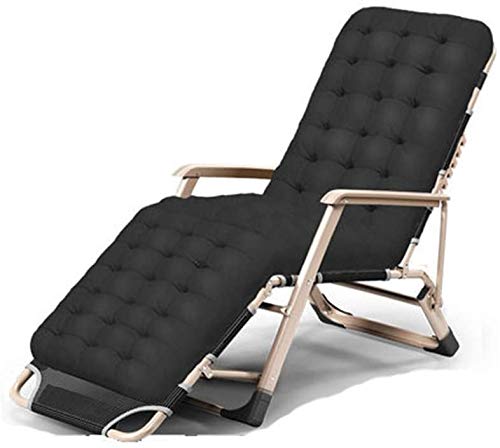 Lsoiup Heavy Duty Sun Lounger - Extra Wide Folding Chair with Orthopedic Cushions, Outdoor Recliner, 200kg Capacity
