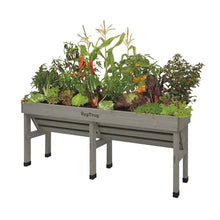 VegTrug Wall Hugger, Grey Wash, Medium 1.8m - Cedar Wood Raised Garden Bed -Outdoor Space-Saving Vegetable and Herb Planter Box for Balcony, Patio, Courtyard Gardening