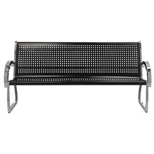 Commercial Zone 4 Black Bench with Stainless Sides