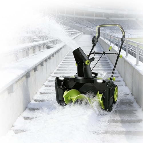 zhenmaster 40V Cordless Snow Blower Pro, 20-Inch Wide Brushless Electric Snow Thrower with Dual LED Headlights & Adjustable Chute, 2 X 4.0Ah Batteries for Driveways, Sidewalks,Home Winter Care
