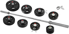 Signature Fitness Olympic Weight Plates & Barbell Set 325LB with Barbell