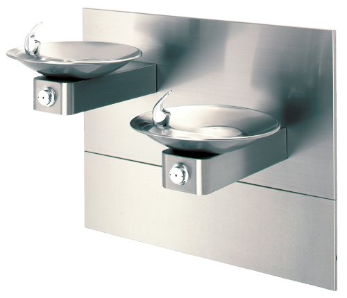 Haws Wall Mounted Drinking Fountain Satin Stainless 18 Gauge 304 Stainless Steel