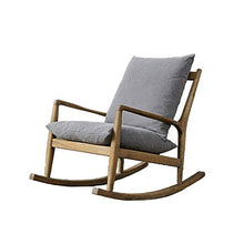 IIPOSAQQ Retro Solid Wood Rocking Chair Smooth Rocking Motion Detachable Washable Zipper Cushion Suitable for Terrace Living Room