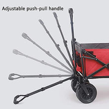 Handcart, Outdoor Folding Utility Wagon Folding Wagon Cart, Heavy Duty Camping Trolley, Garden Cart with Universal Wheels & Adjustable Handle, Load-Bea100Kg / 220Lbs/Style 2