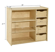 Contender Kids Bookshelf & Toy Storage Natural