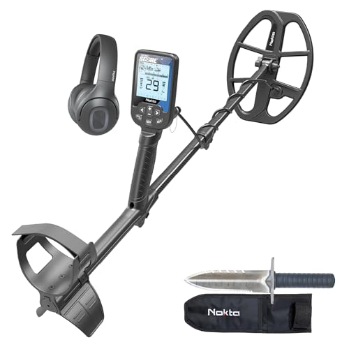 Nokta Double Score Metal Detector for Adults - Fully Waterproof, Rechargeable, Multi-Frequency, Easy-to-Use Detectors for Treasure Hunting (Double Score with Bluetooth Headphones & Premium Digger)