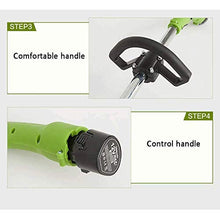 Rotary Mowers 3000mAh High Power Wireless Lawn Mower,Rechargeable Small Lawn Mower Household Handheld Weeder Lithium Lawn GINOLEI