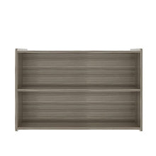 Tot Mate Double-Sided Wooden 2-Shelf Storage Organizer Shadow Elm Gray