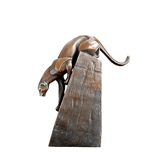 Toperkin Bronze Statues Animal Sculptures Leopard Artware Handmade Garden Statue TPAL-382