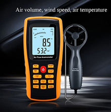 XARONF Handheld Anemometer, Wind Speed Meter Wind Velocity Airflow Tester Gauge with Backlight Display (Suitcase Included)