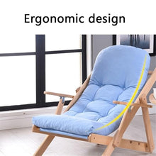 WDFYJ Wooden Recliner, Balcony Chair Outdoor Garden Chair Sun Lounger, Foldable Recliner 3 Angles Adjustable(Brown)