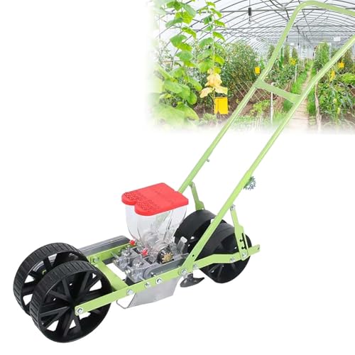 Precision Vegetable Planter, Adjustable Garden Spreader with 3-50 Cm Plant Spacing 1-5 Cm Sowing Depth Adjustable, Offer 1-6 Row Configurations, for Small-Scale Farming Applications(2 Line)
