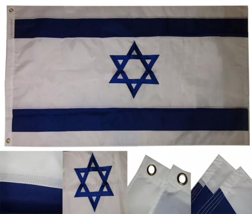 Israel 30FT X 60FT HUGE FLAG 600D Nylon Premium Outdoor Embroidered Jewish