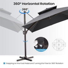 132'' Cantilever Umbrella with Crank Lift , Counter Weights Included