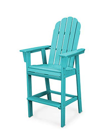 POLYWOOD® Vineyard Curveback Adirondack Bar Chair in Aruba