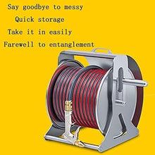 Stainless Steel Hose Reel with 30m Hose, Heavy Duty Outdoor Garden Water Pipe Holder for Lawn, Patio, and Farm – Portable and Wall-Mounted Design