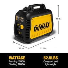 DEWALT 2,500 Starting Watt Portable Inverter Generator For Outdoor Use